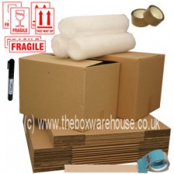 Small house moving kit with removal boxes